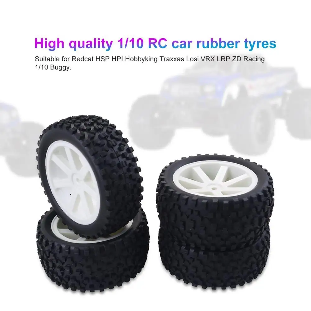 4 шт. автомобиль на радиоуправлении резиновые шины пластиковые колеса в 12 мм