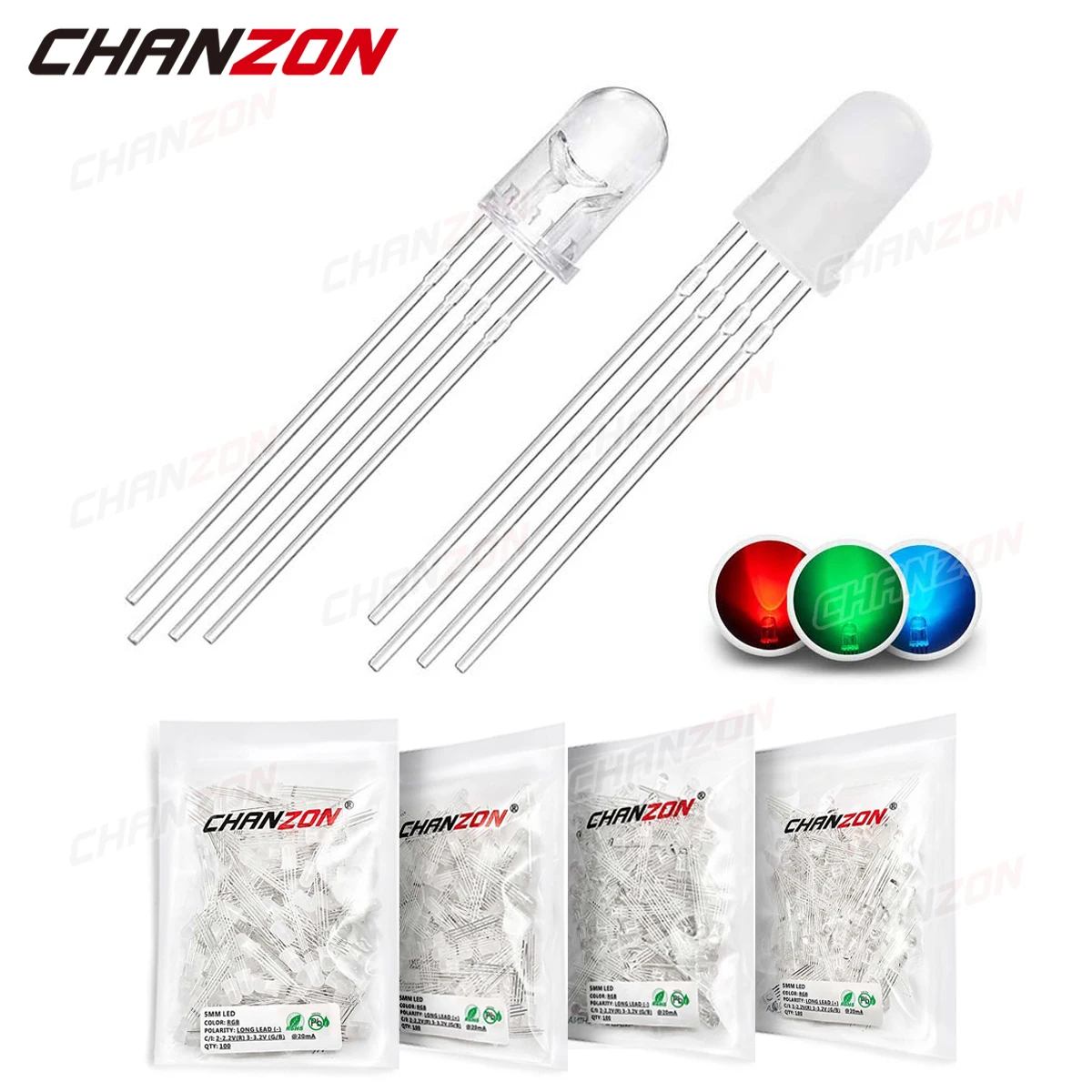 100 шт. 5 мм светодиодный Диод Rgb светоизлучающие 4 штырька общий анод/катод F5 2 в 3