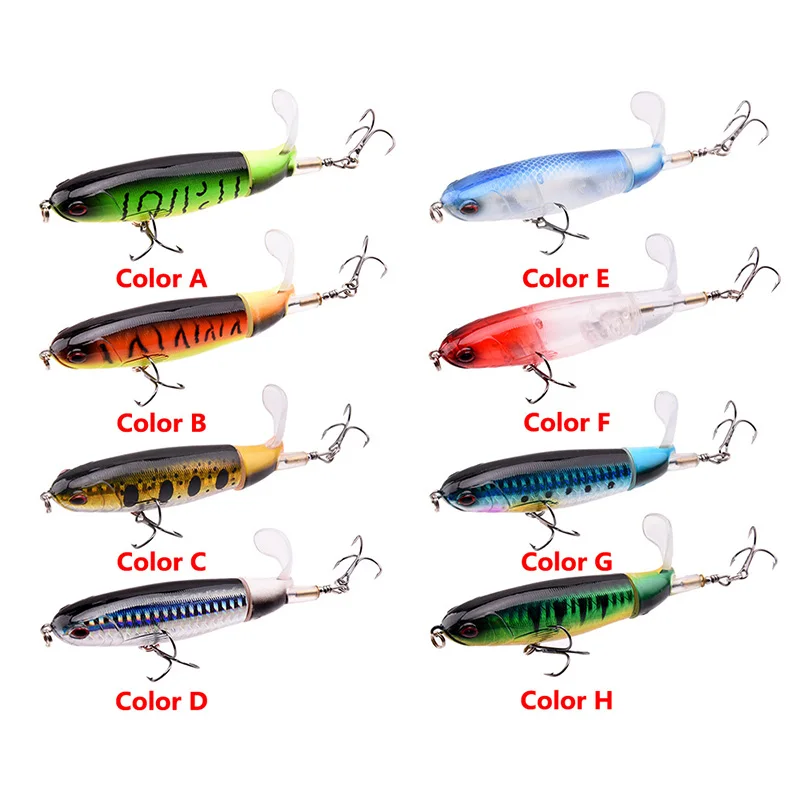 8 шт Whopper Plopper на высоком каблуке 11 см 15 г плавающий Popper Рыбная приманка