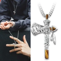 punk indians viking ax pendant necklaces for men women classic retro ethnic cross ax pendant necklace fashion jewelry gifts