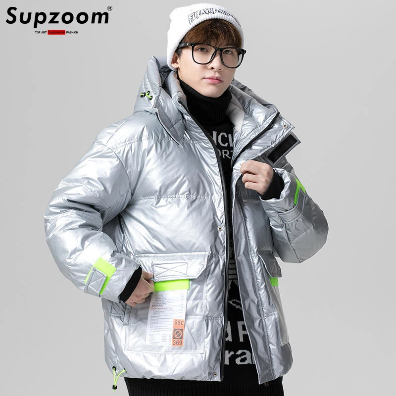 2021 New Arrival Fashion Hooded Clothes Zipper Popular Parka Men Male Money Down Jacket Winter Youth Thickened Warm Leisure