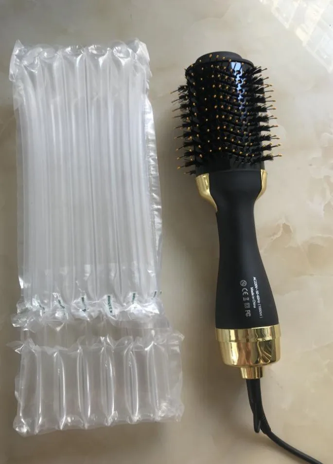 220v gold Щетка для волос сушилка щетка для распутывания волос для волос один шаг воздуходувка и волюмайзер щетка 3 в 1 сушилка выпрямитель для завивки укладки гребень - Цвет: 220v gold