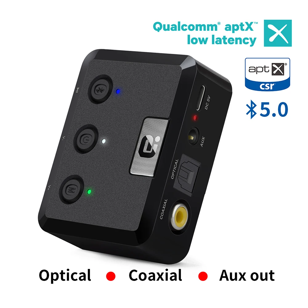 Приемник Bluetooth 5 0 оптический коаксиальный и 3 5-миллиметровый Aux-приемник для