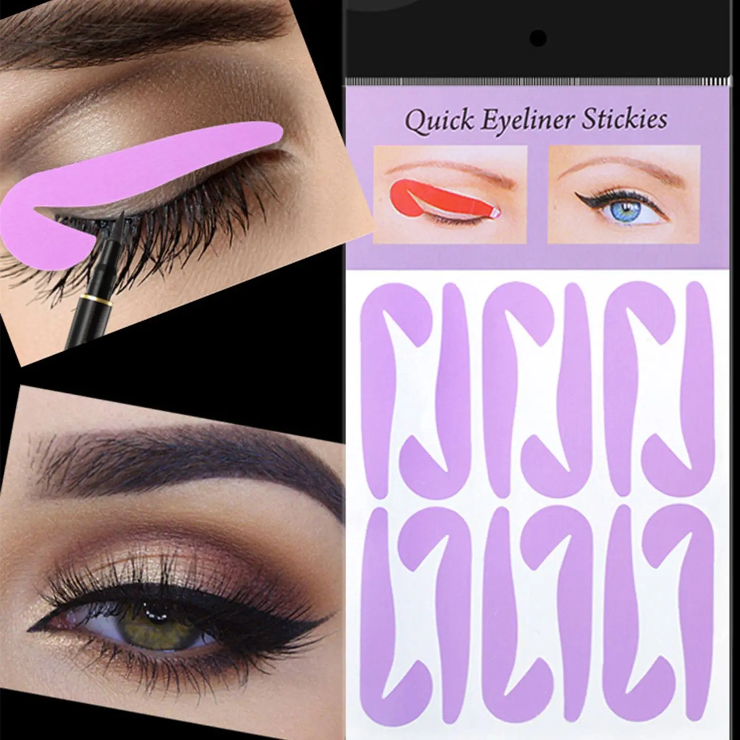 

Makeup Template Tool Eye Shadow Stickers Lazy Useful Shaping Tool Eye Makeup Stencils Eyeliner Template Eyebrows Card
