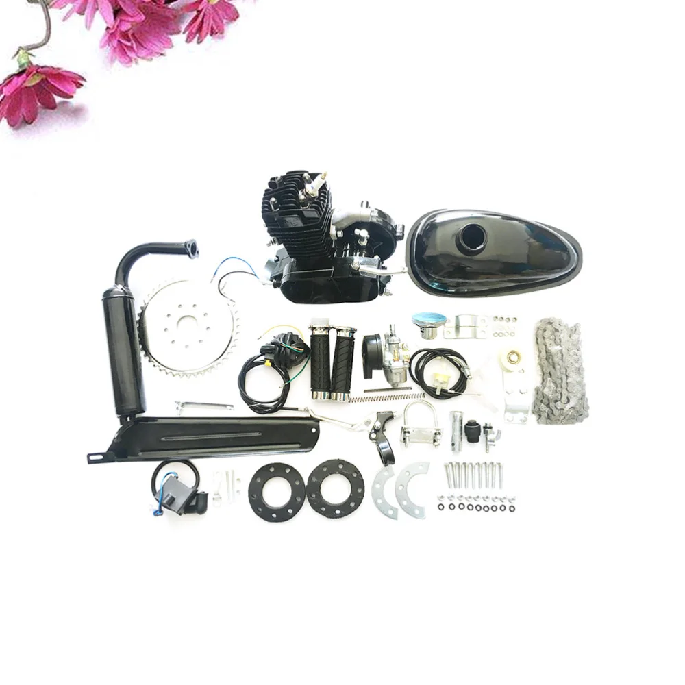 

49cc 60cc 80CC 2-Stroke Bike Gasoline Motorized Gas Engine Motor Kit (Black)