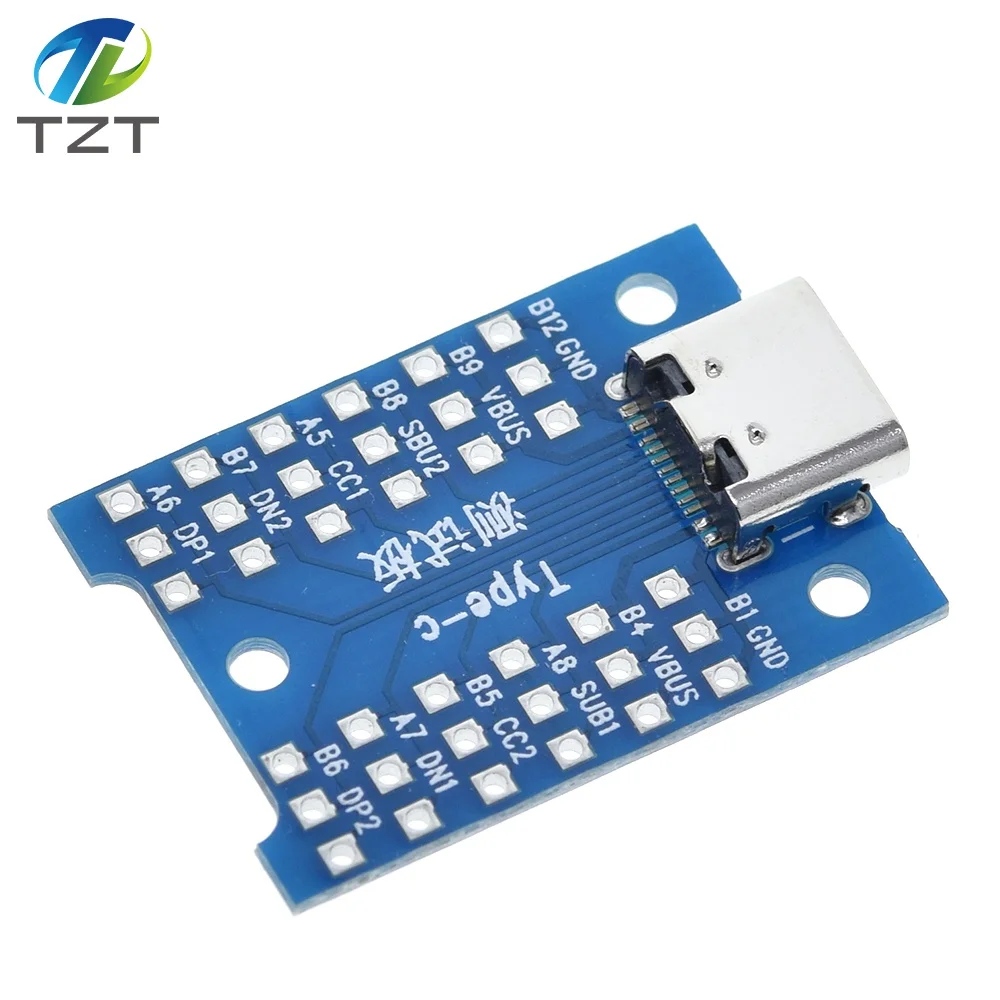 TZT Новый usb-интерфейс usb type-c тестовая зарядная плата сделай сам для ardunio |