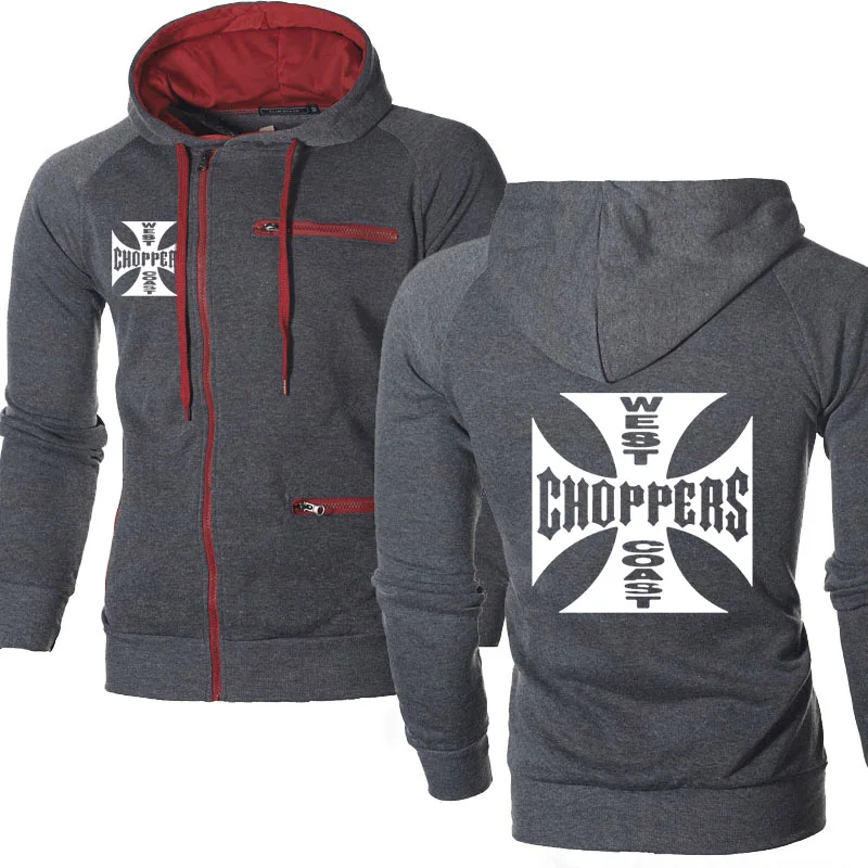 

Mens Hoodie Sweatshirt West Coast Choppers Hoodies Men Spring Autumn Streetwear Fleece Zipper Hooded Jacket Hip Hop Harajuku T