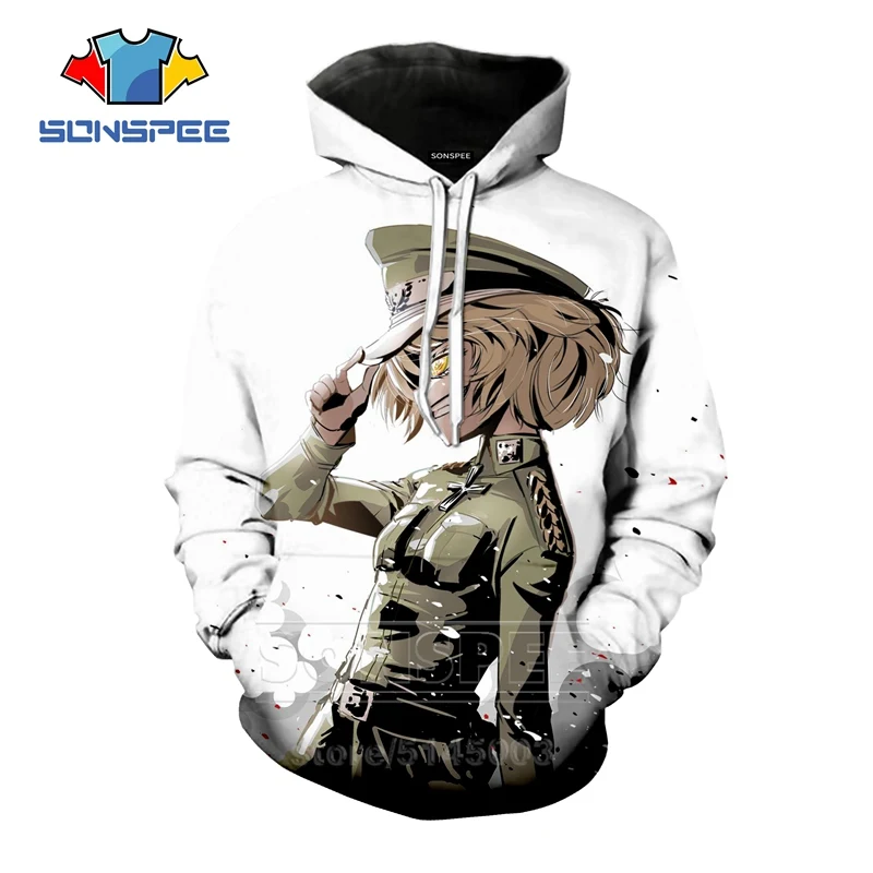 Мужские и женские толстовки с капюшоном SONSPEE Youjo Senki Saga of Tanya the Evil в стиле хип хоп