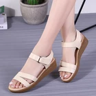 Летние босоножки на плоской подошве, женские туфли на танкетке, повседневные сандалии на платформе, белые сандалии на плоской подошве, модель 603, 2020