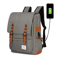 fashion backpack british retro college backpack student schoolbag intelligent charging simple leisure sports bag