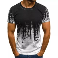 factory direct fashion summer mens t shirt hand painted ink painting printing casual t shirt mens clothing t shirt for men