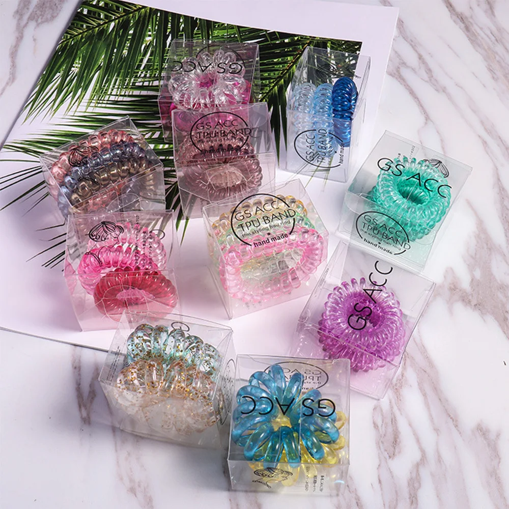 Женский милый телефонный обруч для волос с коробкой ярких цветов девушек