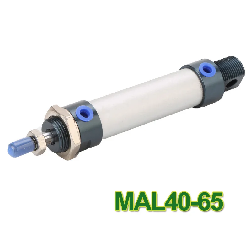 

MAL40-65 высокое качество двойного действия пневматический небольшие цилиндры алюминиевый сплав 40 мм диаметр 65 мм ход мини воздушный цилиндр