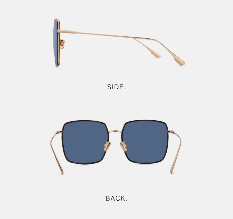 PARZIN New Sunglasses Women Big Metal Frame Sun Glasses For Women Fashion Colorful Ladies Shades Eyewear 8280