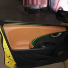 Автомобильные аксессуары, внутренняя панель подлокотника из микрофибры для двери, кожаный чехол, отделка для Honda JazzFit 2008 2009 2010 2011 2012 хэтчбек