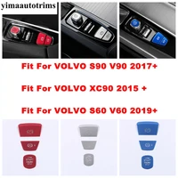 engine push start stop button ring cap stickers cover trim red blue silver metal accessories for volvo xc90 s90 v90 s60 v60