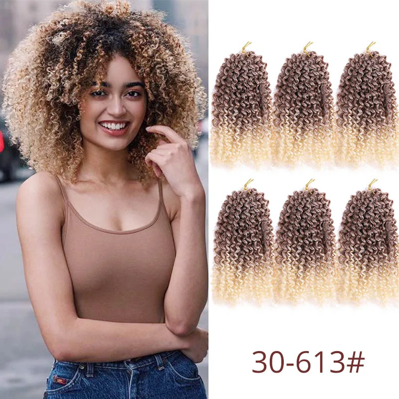 AISI BEAUTY, 8 Дюймов, 30 г/шт., косички Marley, Омбре, вязанные крючком косички, волосы, синтетические косички, наращивание волос для женщин, фиолетовый, черный