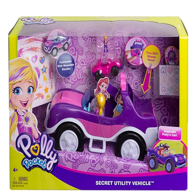 

Mattel Polly Pocket Pollyville Party Luxury Wagon Suit Doll Suit Toys Play House Car Toy for Children Girl Gift FWY26