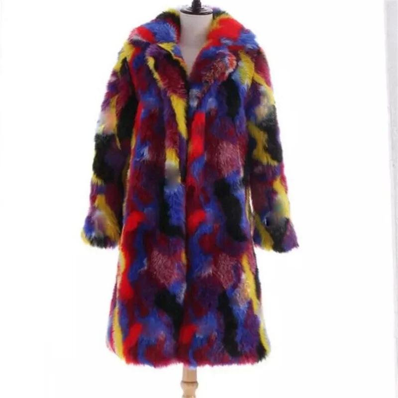 Women's fox fur coat mid-length slim korean windbreaker autumn winter fur raccoon new style пальто женское зима manteau femme