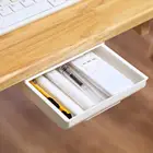 Самоклеящийся ящик под столом, скрытая коробка для хранения, органайзер для макияжа, самоклеящаяся поднос для карандашей, держатель для ручек, домашнее хранение