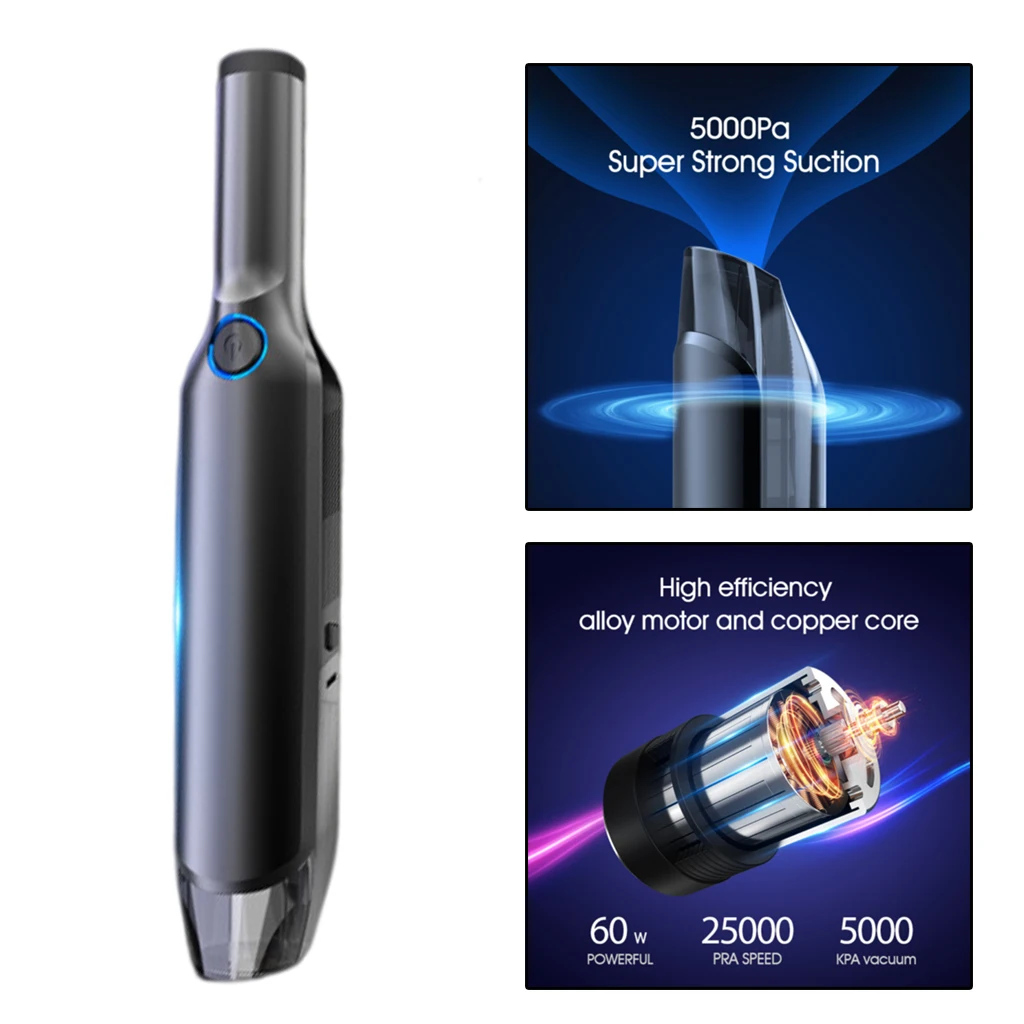 

Powerful Car Vacuum Cleaner, Portable Wet&Dry Handheld Suction Car Vacuum