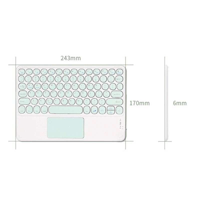 bluetooth wireless keyboard with touchpad hebrew spanish korean for ipad pro air for xiaomi huawei android windows tablet free global shipping