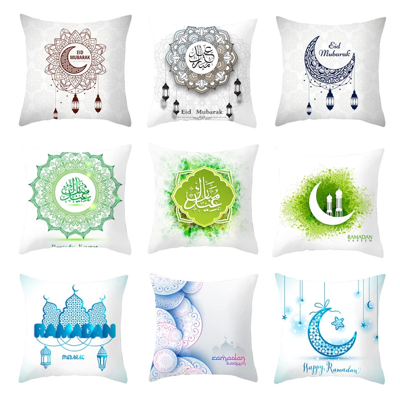 

Мусульманская подушка, чехол, наволочка Рамадан 45*45 Eid Mubarak, диванные подушки, Наволочки, чехол s украшение дома из полиэстера, наволочки