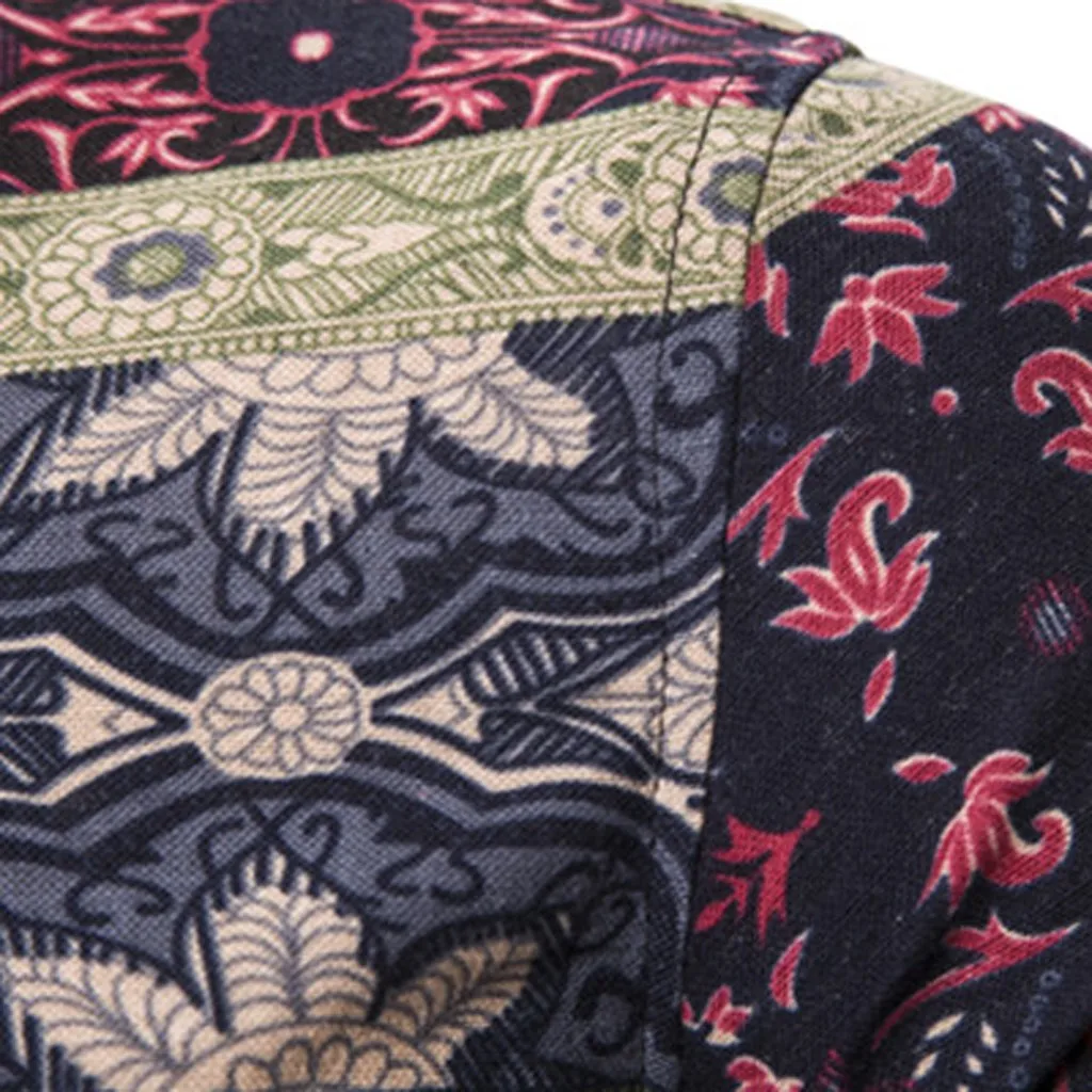 KANCOOLD мужская повседневная рубашка комбинированная с принтом обычная