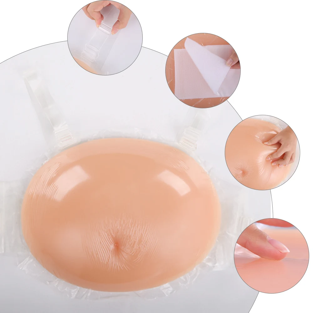 

2-10 months Style Skin Artificial Fake Pregnant Fake Silicone Artificial Belly for Crossdresser Actor Woman Jelly Tummy