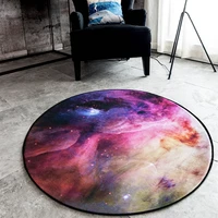 3d starry sky round carpet chair mat area rug foot pad children bedroom rugs yoga mats doormat big galaxy universe planet carpet