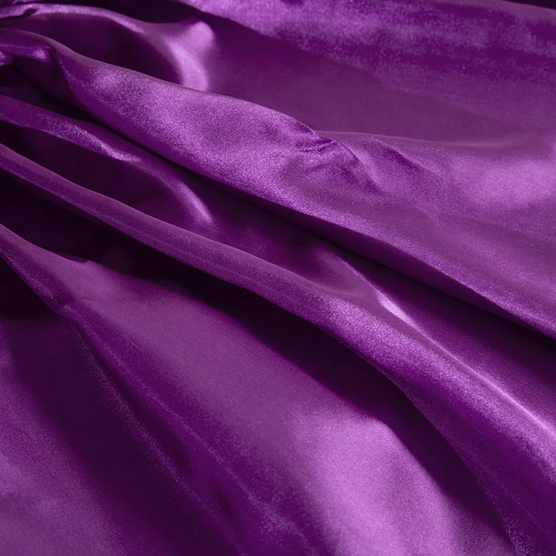 Satin silk Fitted Sheet Pillowcase Bed Mattress Protector Cover White Black Grey Blue Purple Twin Queen King size Bedspread | Дом и сад