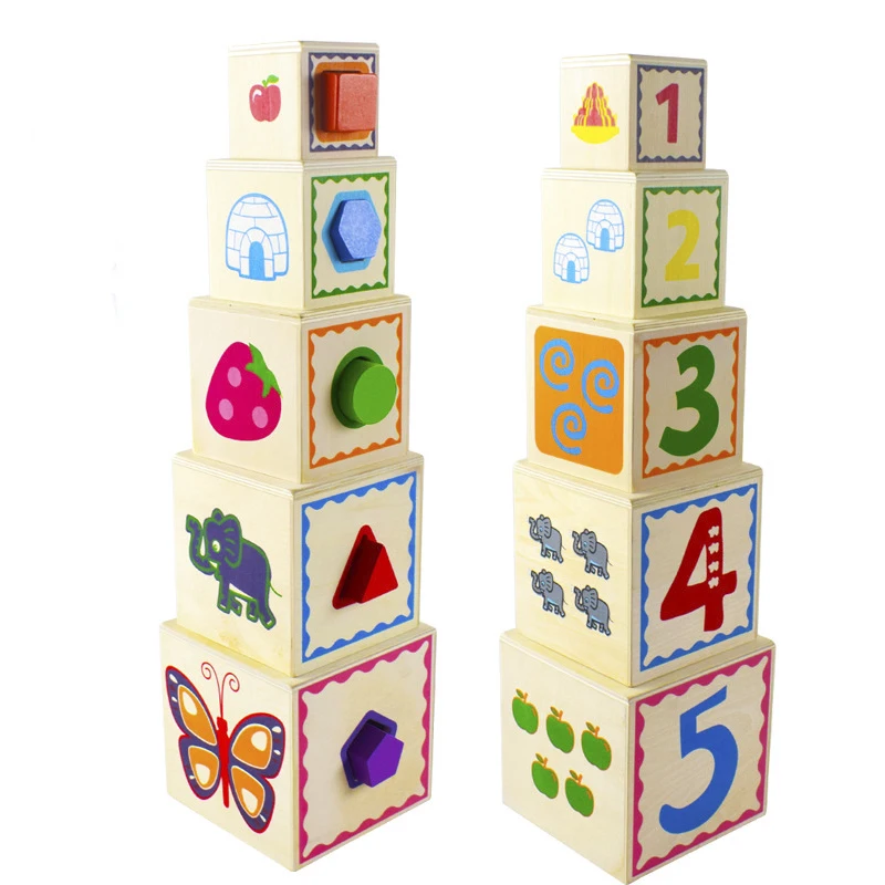 

Деревянные складные коробки сенсорных игрушек для детей, Монтессори, Цифровая форма, когнитивные обучающие игрушки для мальчиков и девочек