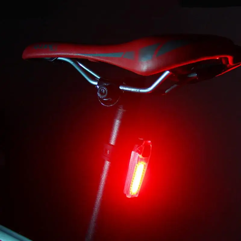 Red Blue White Light Bicycle LED Waterproof Taillight USB Charging Night Ride Bike Safety Warning | Спорт и развлечения