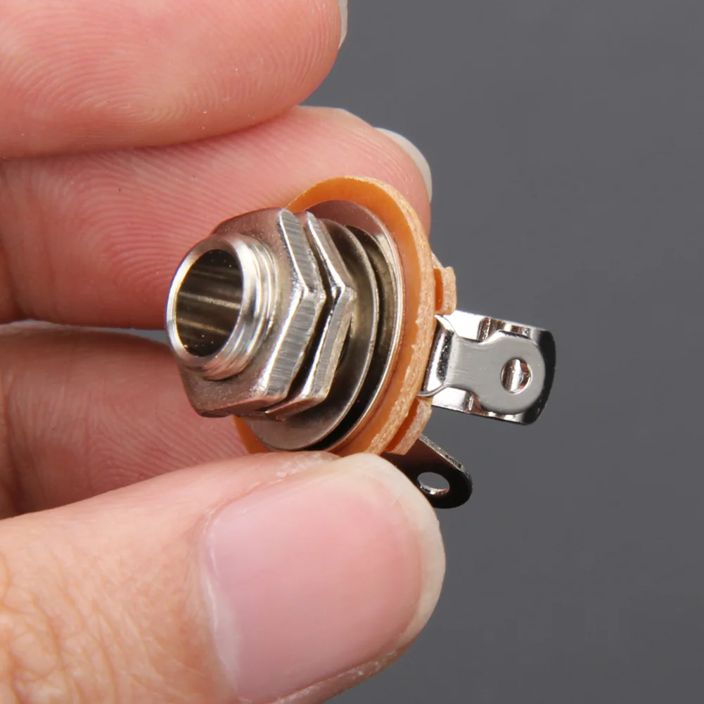 eingang jack buchse für strat stratocaster e gitarre professionelle boot stil gitarre pickup ausgang eingang chrome jack stecker free global ship