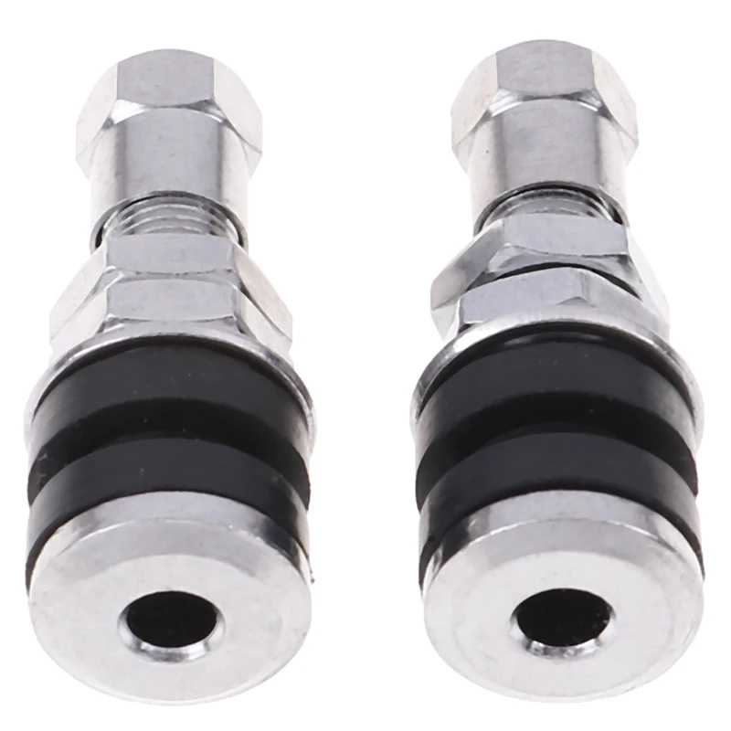 

2Pcs/Pair Alloy Rubber Silver Universal Tubeless Tyre Bicycle Auto Parts Tire Valve Accessories