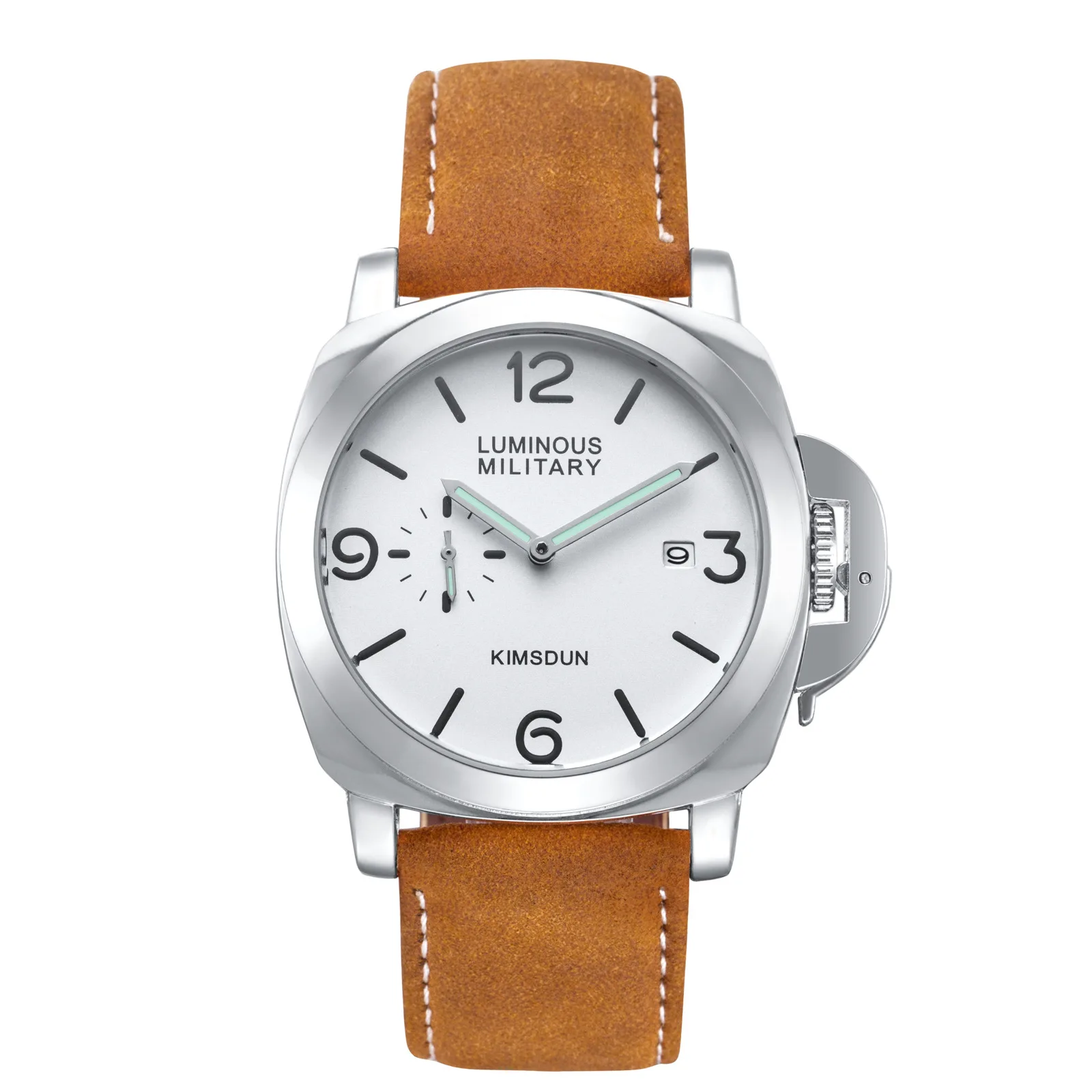 

KIMSDUN Men's Watch Fashion Trend Military Luminous Army Clock Luxury Leather Strap Quartz Wrist Leisure Relogio Montre Femme