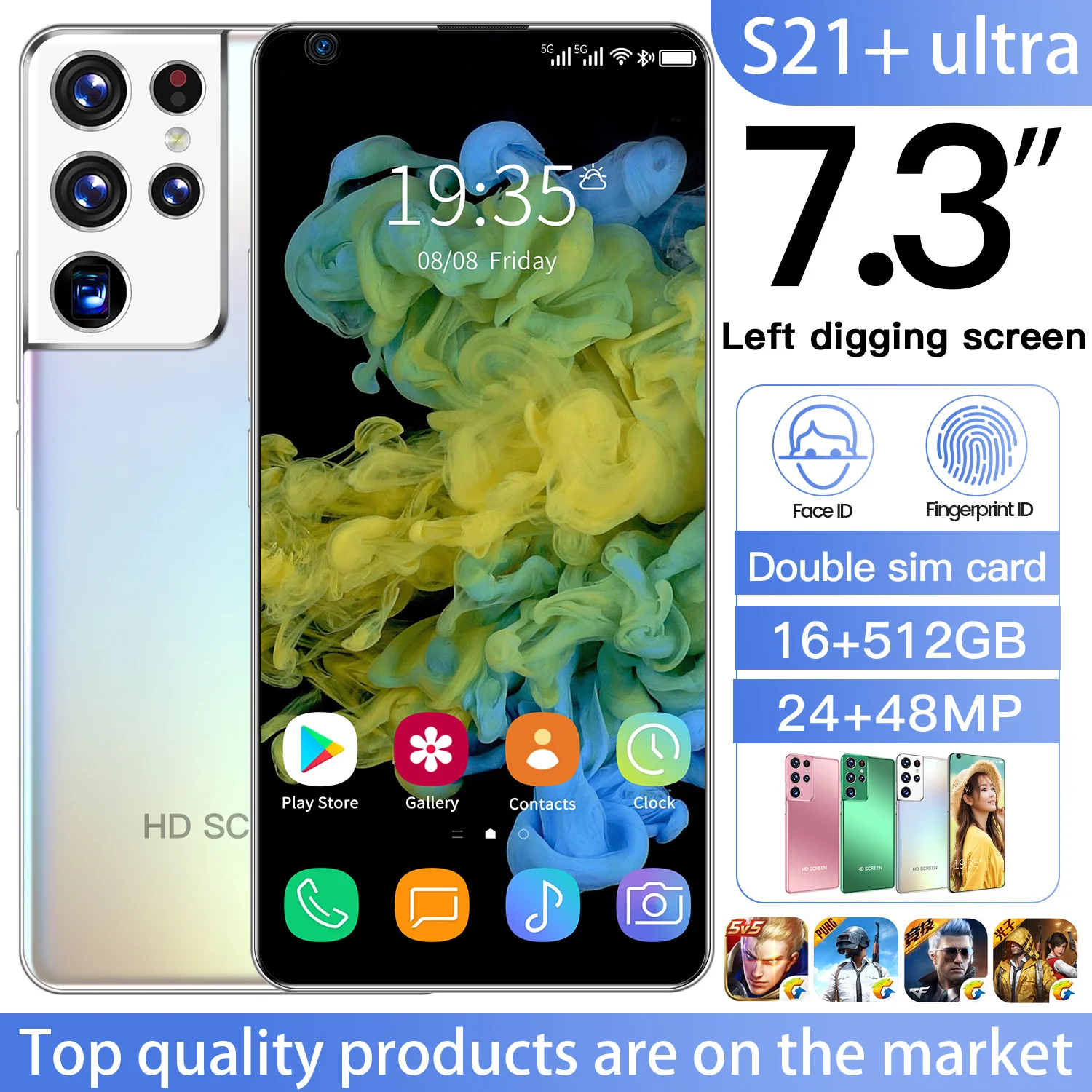 Последняя версия S21 + Ультра 7 3 дюймовыйж Смартфон Android 10 0 16 Гб Оперативная память