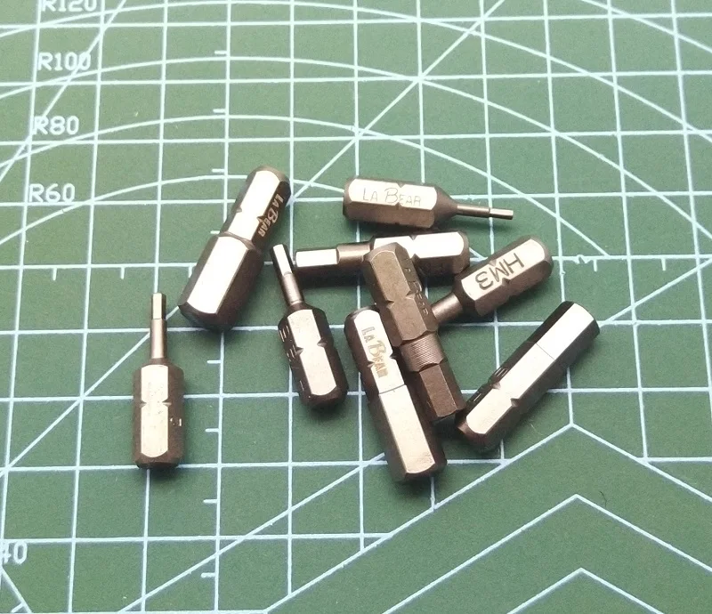 5 шт. 10 метрических шестигранные наконечники отвертки L25mm H1.5 H2 H2.5 H3 H4 H5 H6 H7 H8