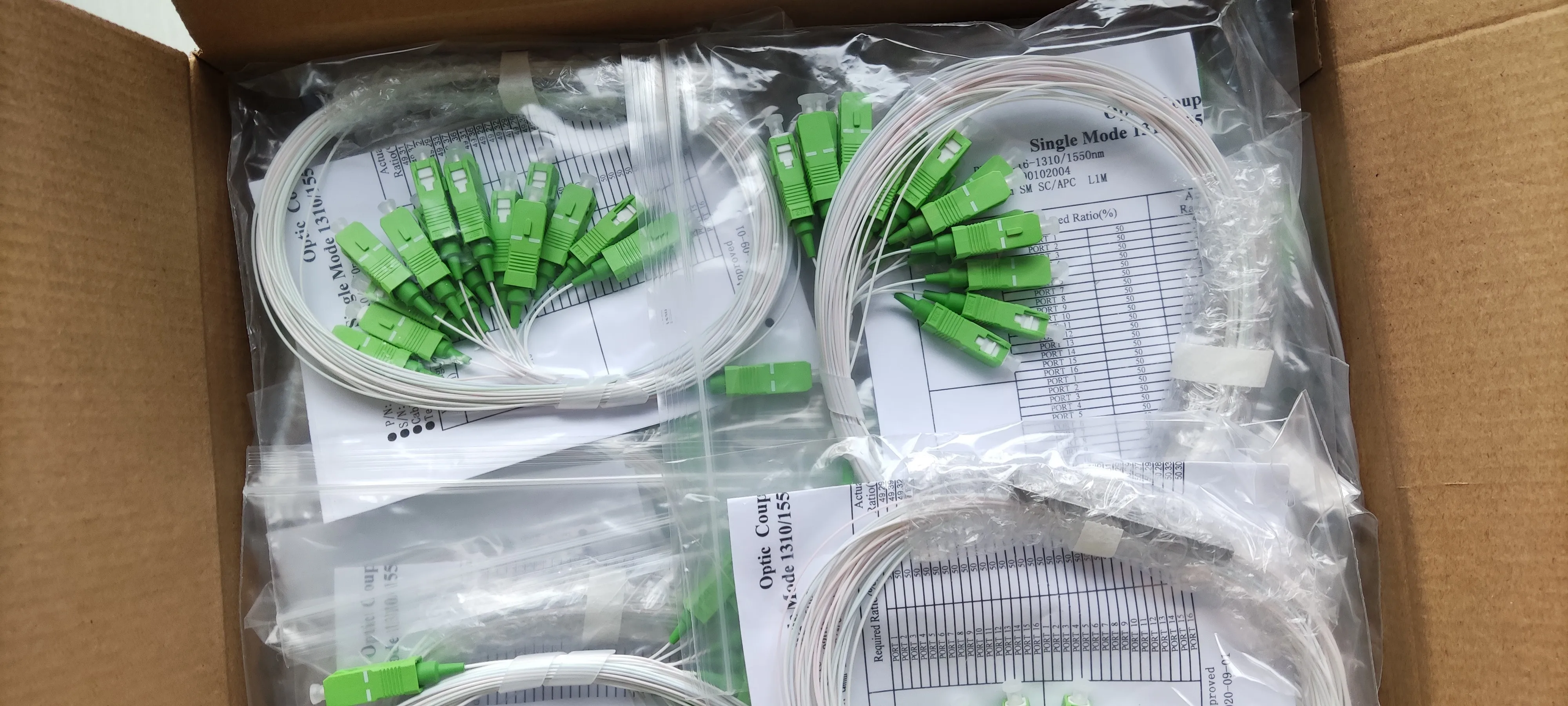 Оптоволоконный ПЛК Сплиттер 30 шт./лот 1x16 SC/APC 0 9 мм FTTH оптический сплиттер APC