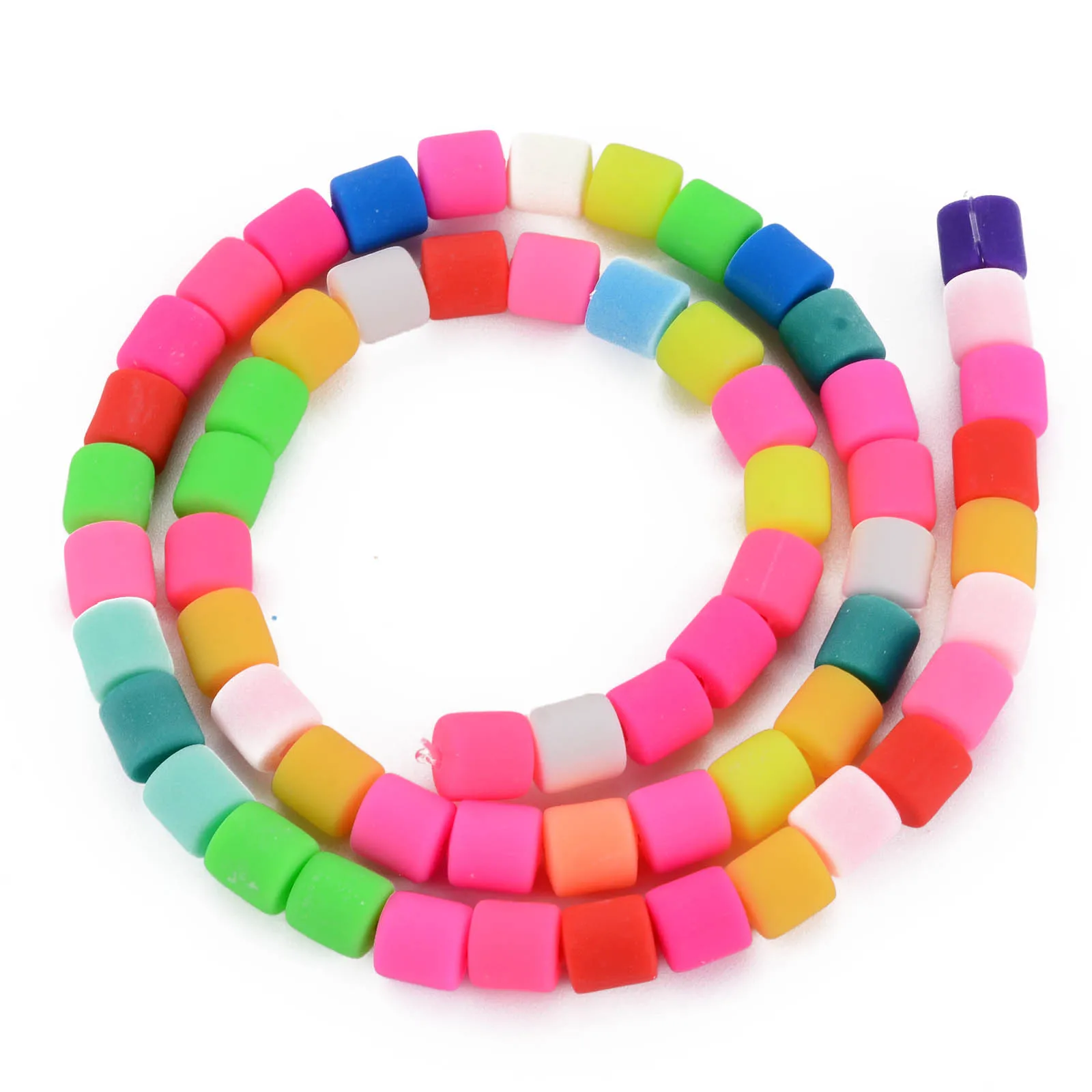 

10 Strands 6mm Handmade Polymer Clay Bead Strands Column Loose Spacer Beads For DIY Bracelet Necklace Craft Jewelry Making