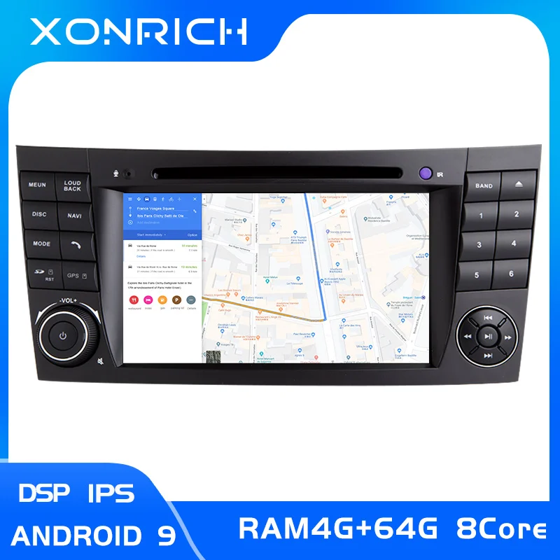 DSP 2 din Android 9 автомобильный DVD мультимедиа для Mercedes Benz e-класс W211 E200 E220 E300E350 E240E280 CLS класс W219 gps Радио Аудио