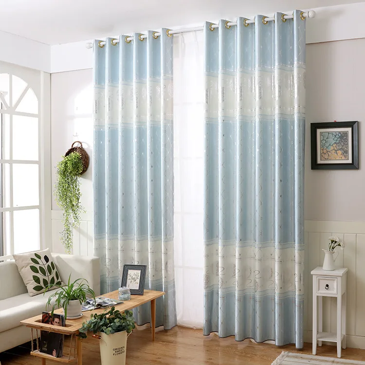

Simple and Modern White Silk Cationic Curtains Double Streamers Love Hot Silver Shading Bedroom Curtains