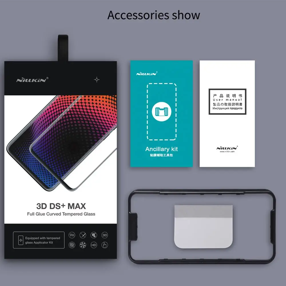 

10pcs/lot Wholesale NILLKIN 9D DS+ MAX Series Tempered Glass Screen Protector Film for OnePlus 8 Pro