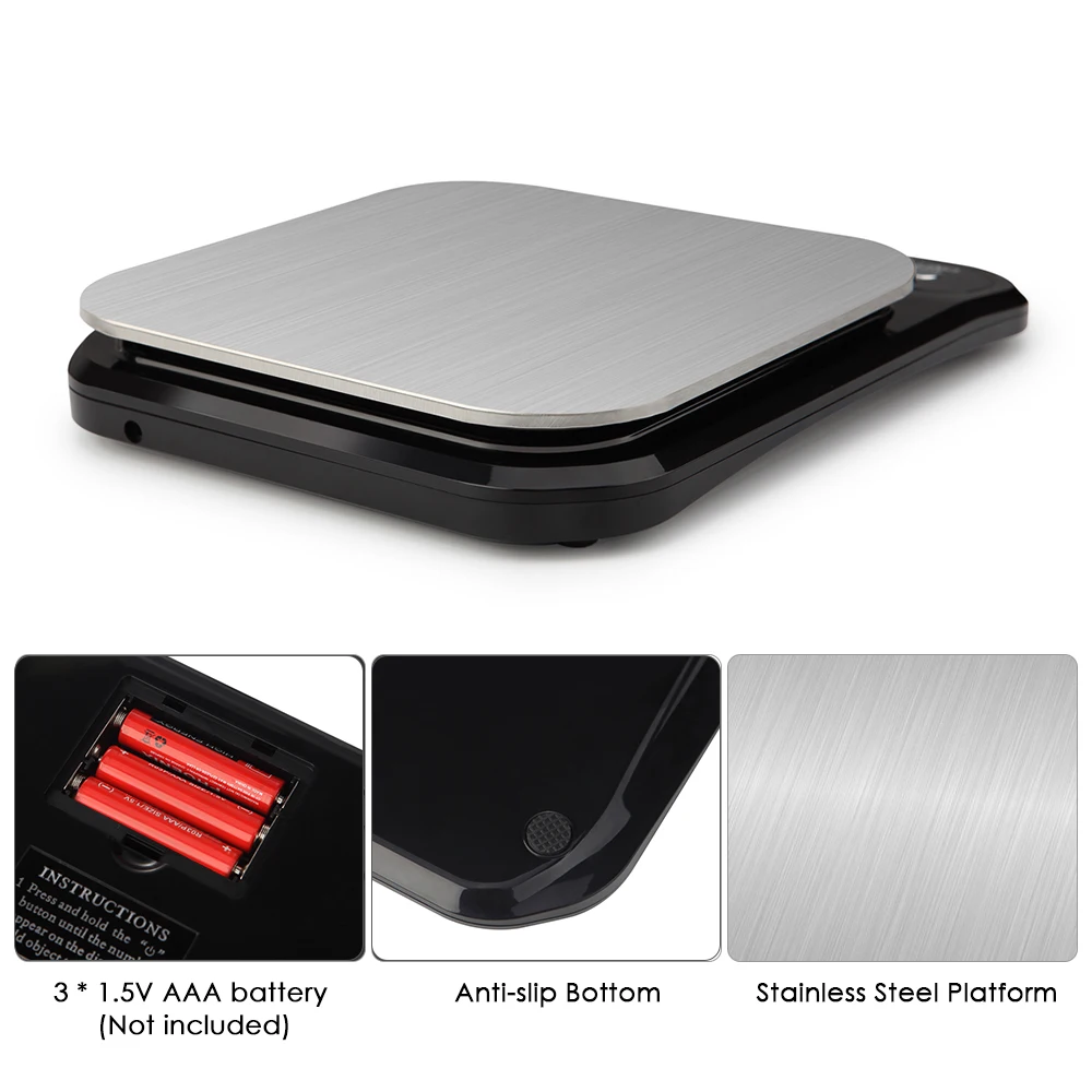 Цифровые кухонные весы максимальный вес 10 кг/22 фунта подсветка ЖК дисплей