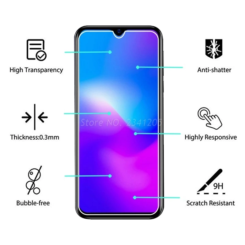 2 1pc tempered glass for blackview a70 protective glass cover on pelicula blackview a80 a60 plus a80pro a90 pro screen protector free global shipping