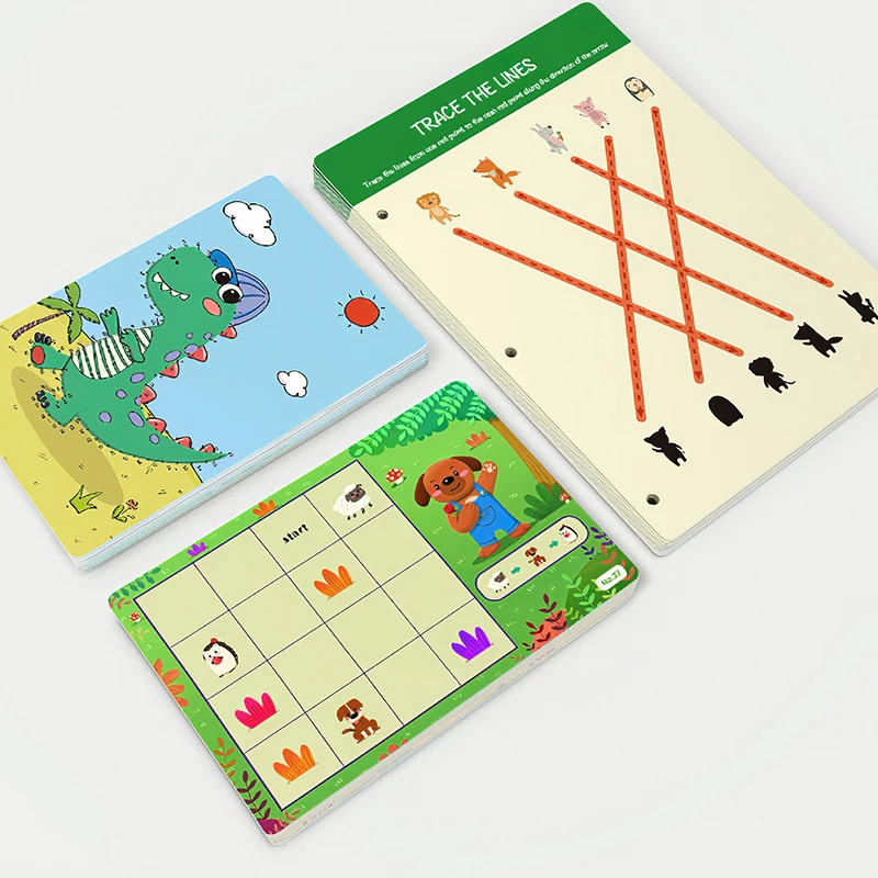 

Montessori Drawing Tablet Color Educational Toys Training Card Maze Teaching Drawing Book Coloring Book Painting For Children