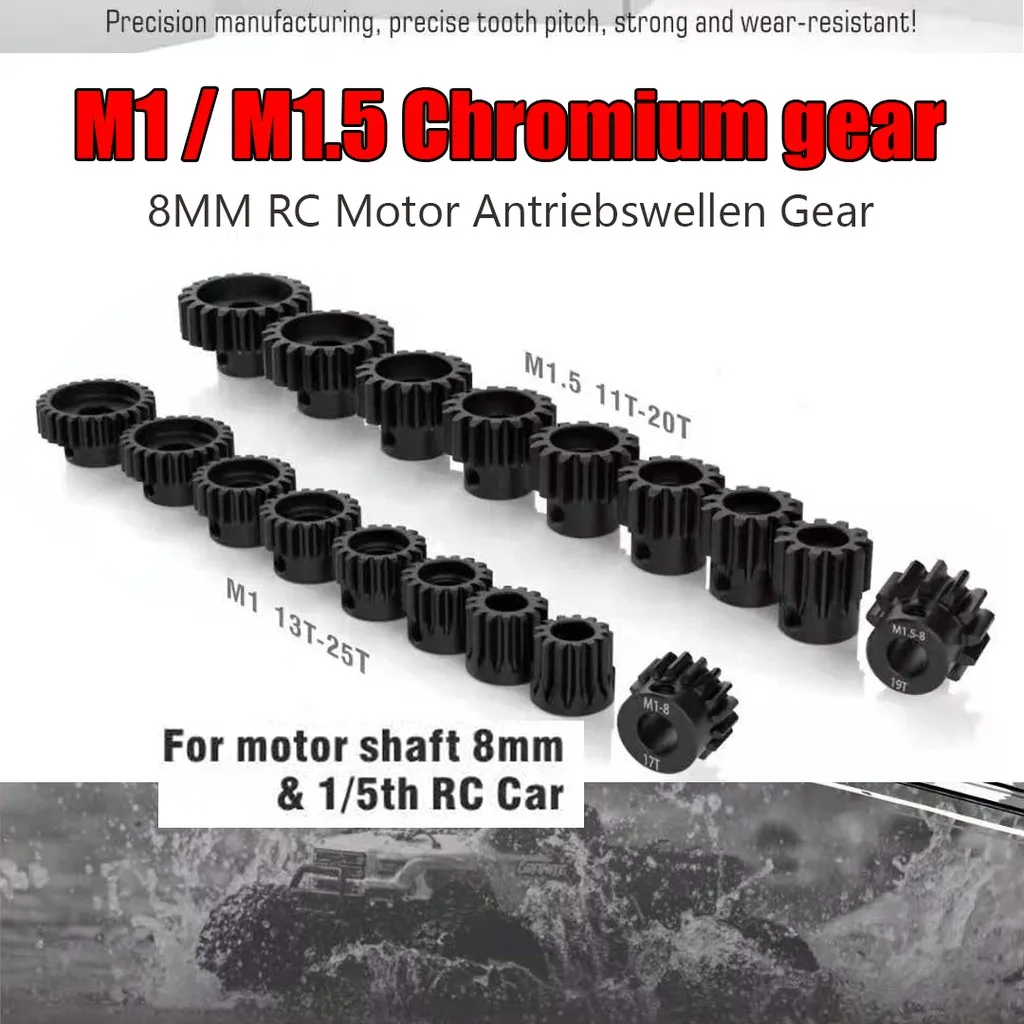 M1 8 мм 11T 12T 13T 14T 15T 16T-20T 20T-25T 26T-30T 31T-49T шестеренка двигателя для 1/5 ARRMA 4WD outcast 8S EXB RC автомобиль RC двигатель