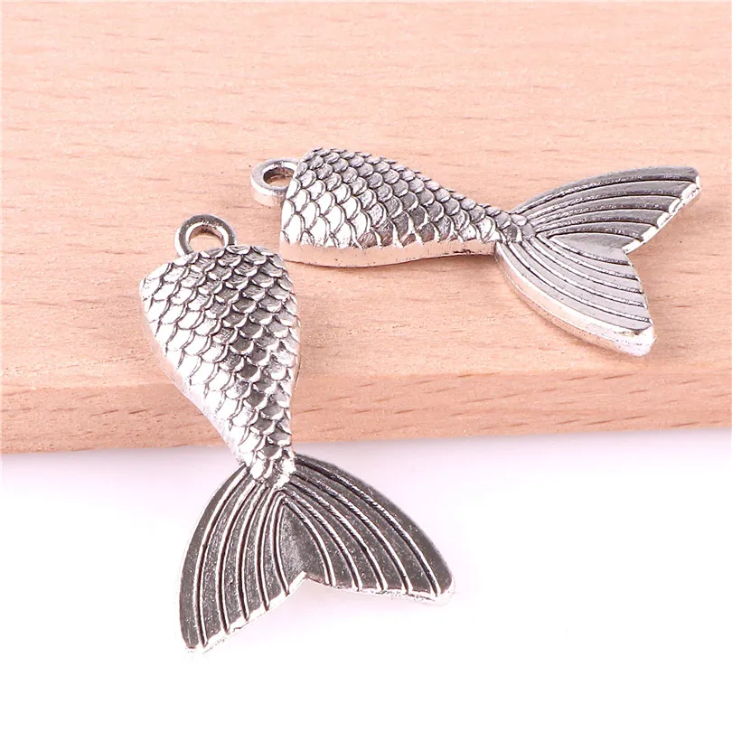 20 шт./лот новые недорогие Подвески в виде хвоста морского Кита для браслета