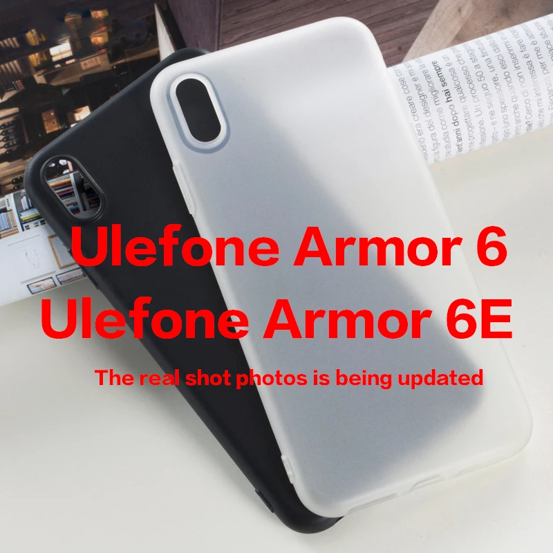 Силиконовый чехол Ulefone Armor 6 мягкий ТПУ Матовый Черный Защитный для телефона 6E Capa