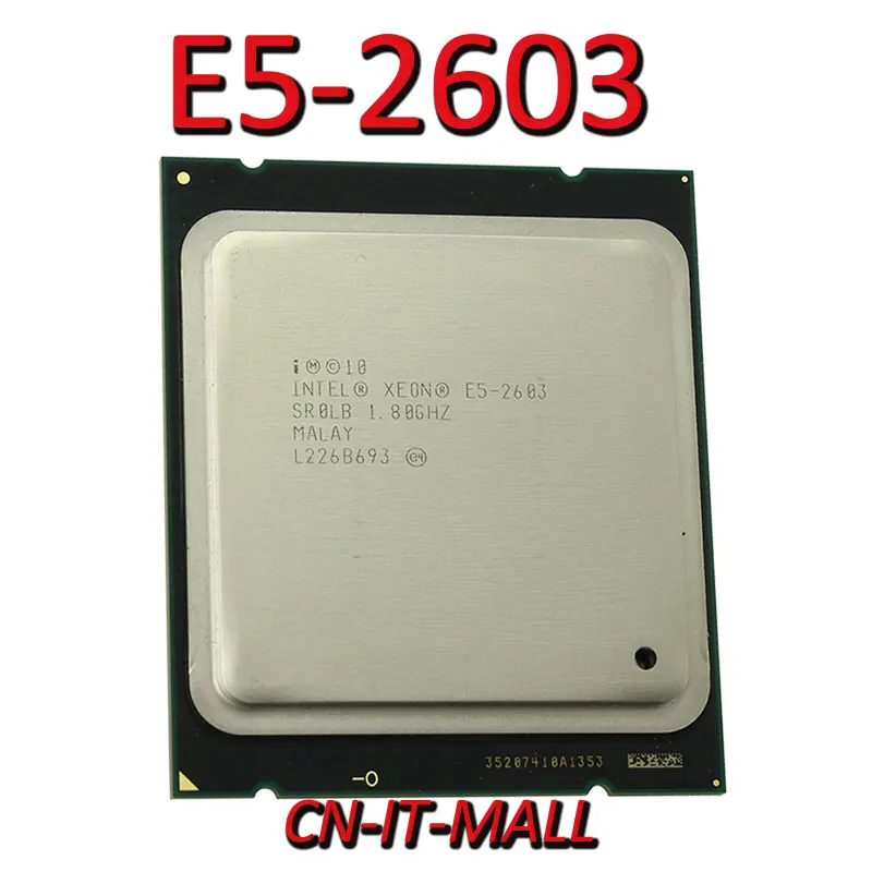 Процессор Intel Xeon E5 2603 cpu 1 8 ГГц 10 м 4 ядра потока LGA2011|Компьютерные кабели и разъемы| |